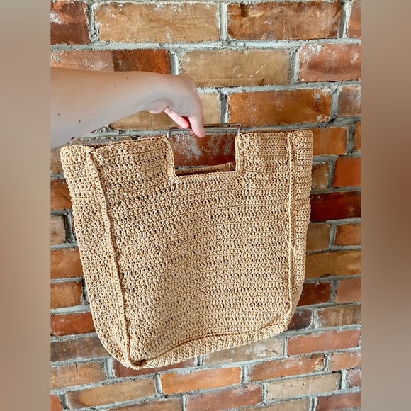 Handbags - BOHEMIAN crochet straw raffia natural tote bag
